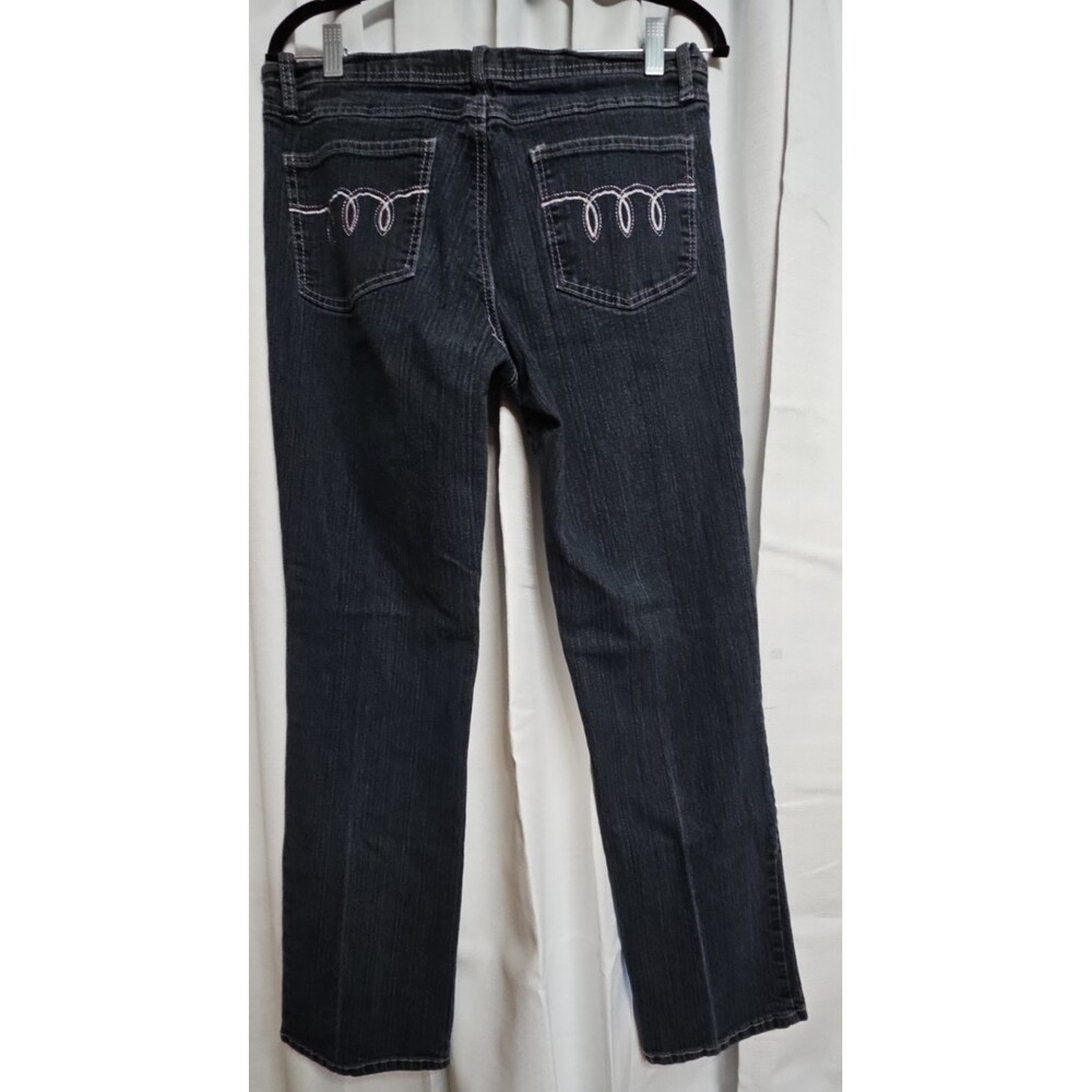 U 51 Woman's Size 12  Jean Dark Wash Embroidered  Stretch Denim Jeans - Picture 2 of 10